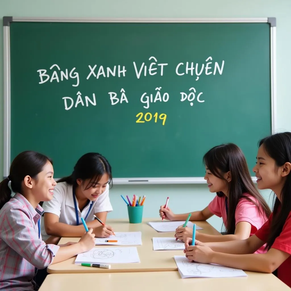 Bảng xanh viết chuẩn bộ giáo dục 2019 cho học sinh tiểu học