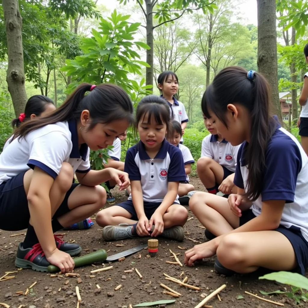 Học sinh tham gia các hoạt động ngoại khóa tại Bình Phước