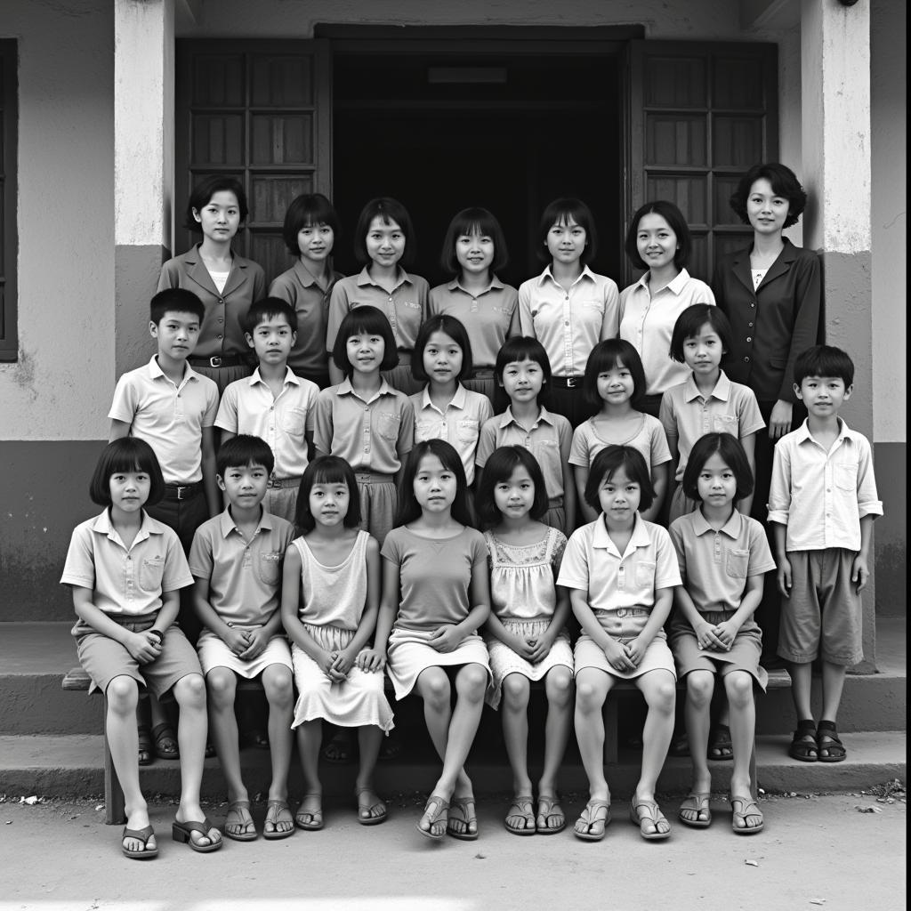 Thầy cô và học sinh Yên Bái 1990