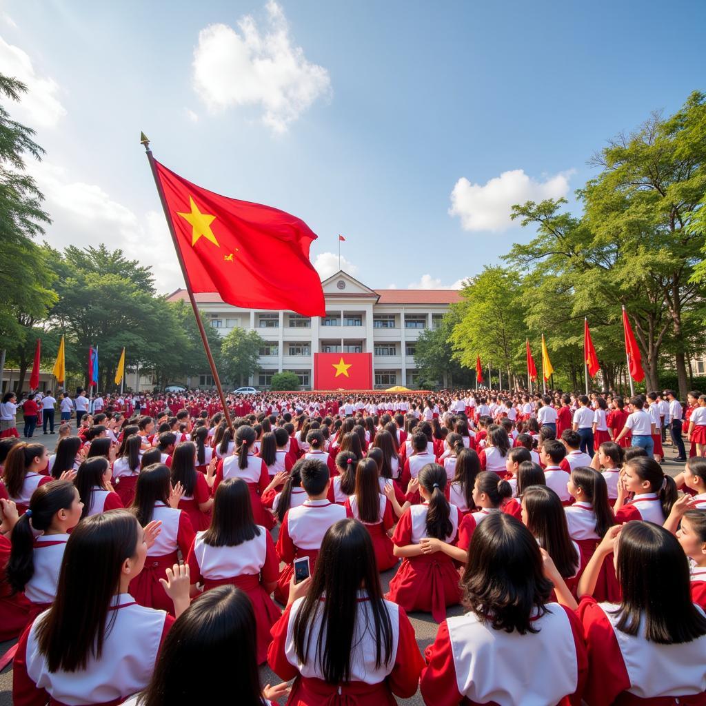 Lễ khai giảng năm học mới tại trường THPT chuyên Quốc Học Huế