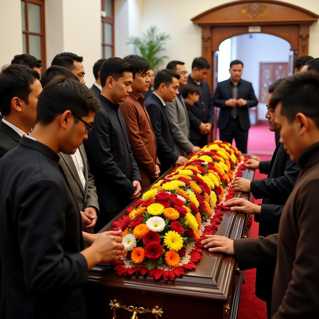 Solemn rituals during the funeral of the Deputy Minister of Education