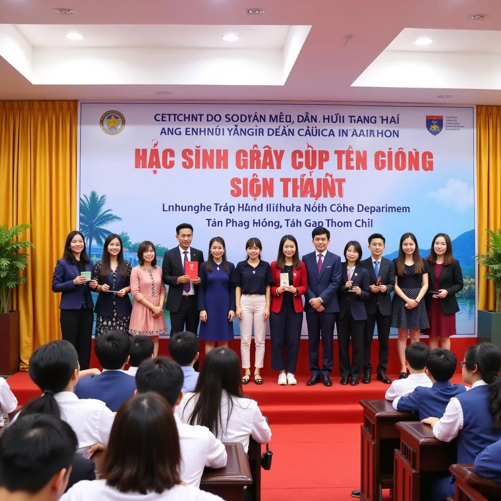 Cuộc thi học sinh giỏi cấp huyện do Phòng Giáo Dục Huyện Tân Phú Đông tổ chức