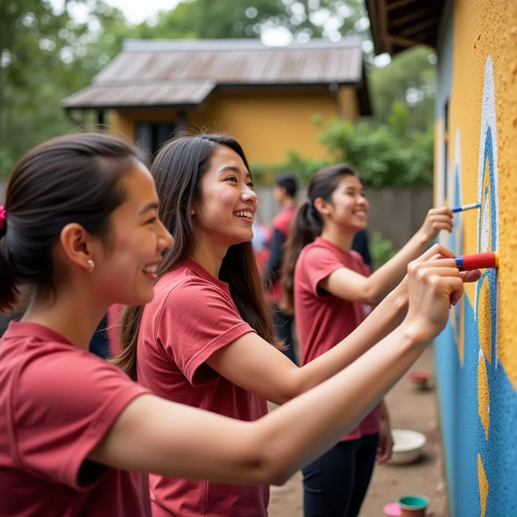 Sinh viên tham gia tình nguyện