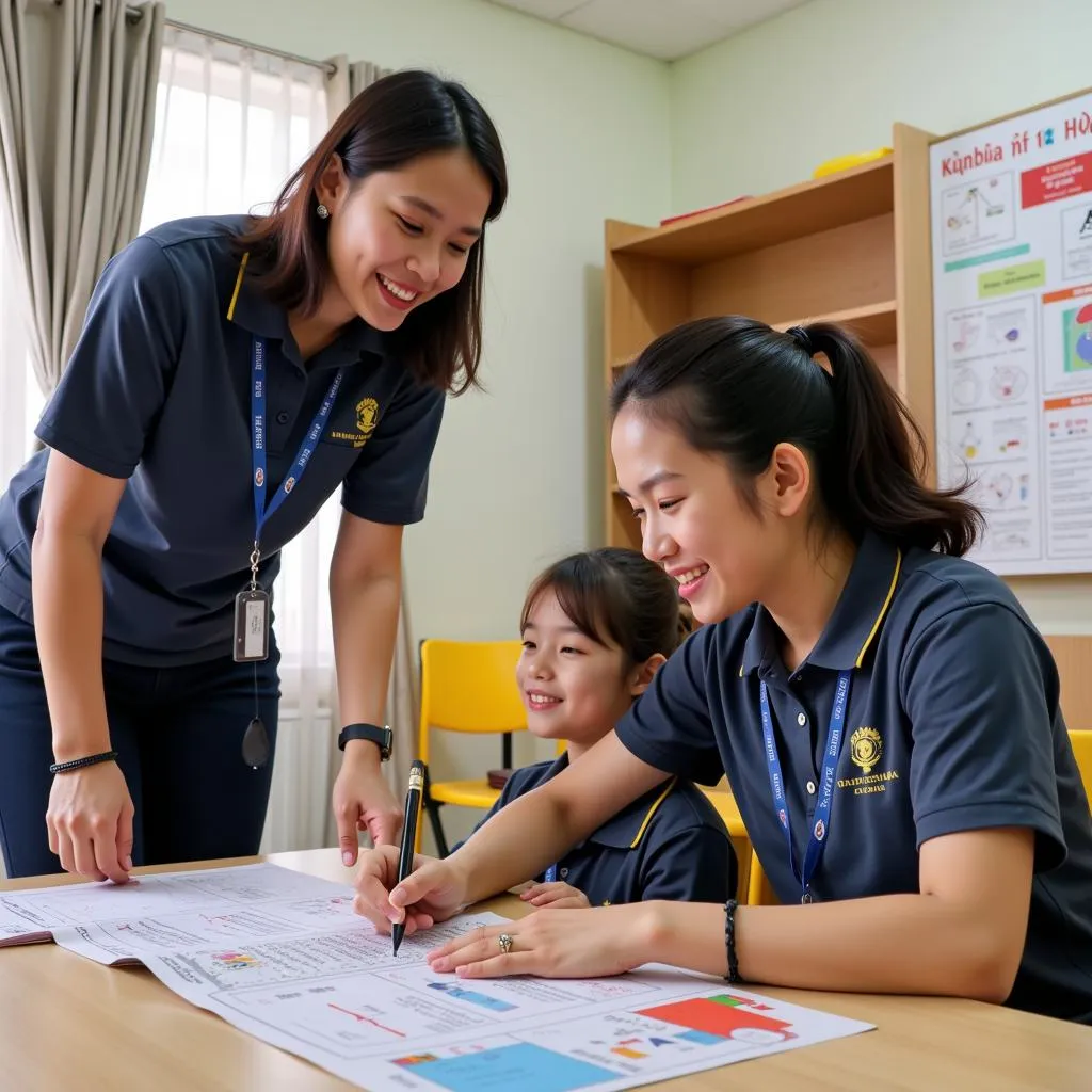 Sinh viên Khoa Giáo dục Đặc biệt trường Sư phạm Hà Nội tham gia hoạt động tình nguyện tại một trung tâm trẻ em khuyết tật