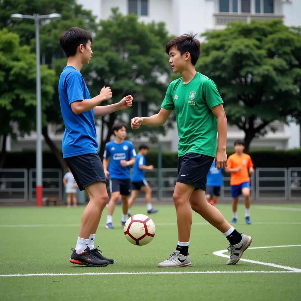 Sinh viên tập luyện thể thao tại trang Giáo dục thể chất Đại học Đà Nẵng