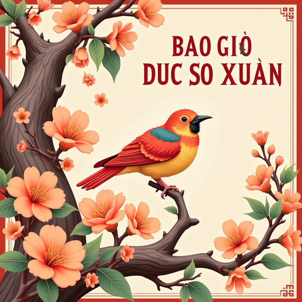 Báo Giáo Dục Số Xuân 2020 - Hình ảnh trang bìa với màu sắc tươi sáng, hình ảnh hoa mai, hoa đào nở rộ, thể hiện không khí xuân Canh Tý.