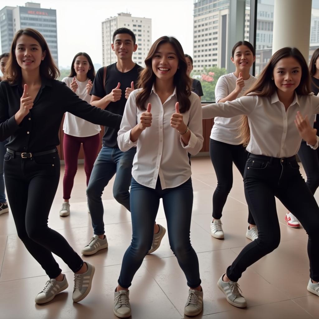 Hình ảnh flashmob đầy ý nghĩa của học sinh Hà Nội