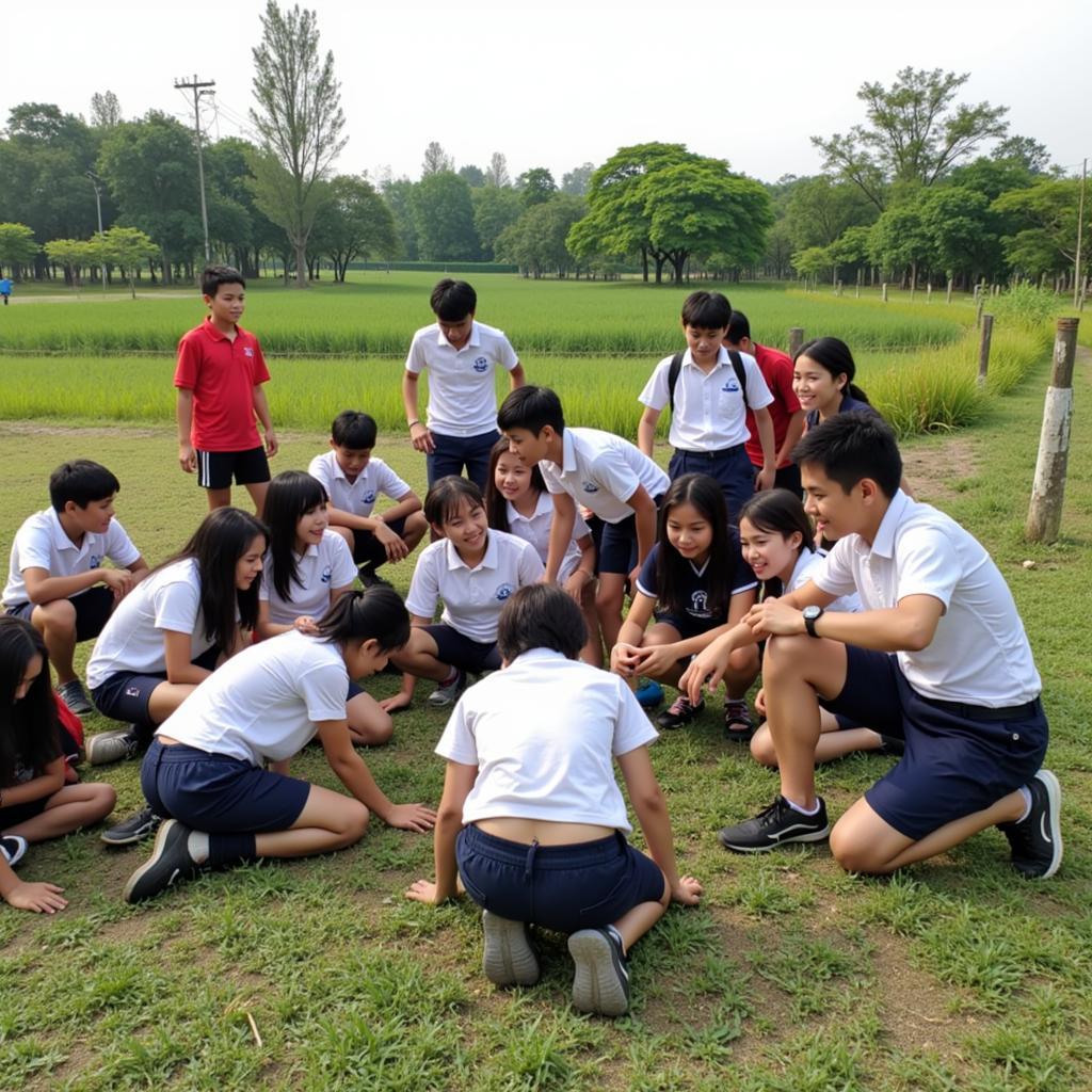 Học sinh Đại Dương Thái Nguyên tham gia hoạt động ngoại khóa