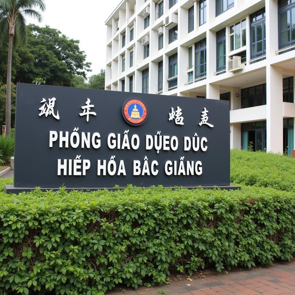 Tòa nhà Phòng Giáo dục Hiệp Hòa Bắc Giang