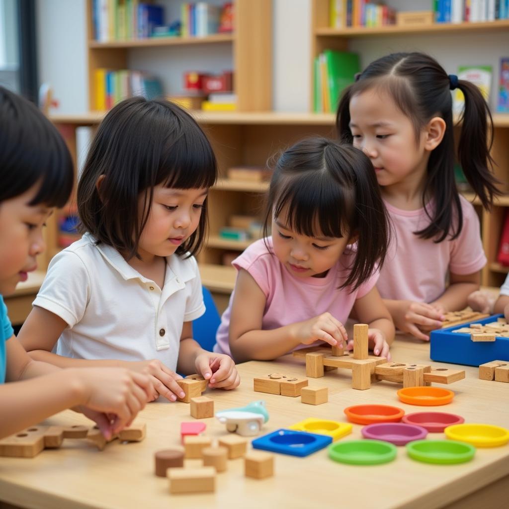 Trẻ em Việt Nam học theo phương pháp Montessori