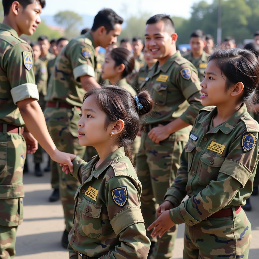 Sinh viên tham gia khóa huấn luyện quốc phòng