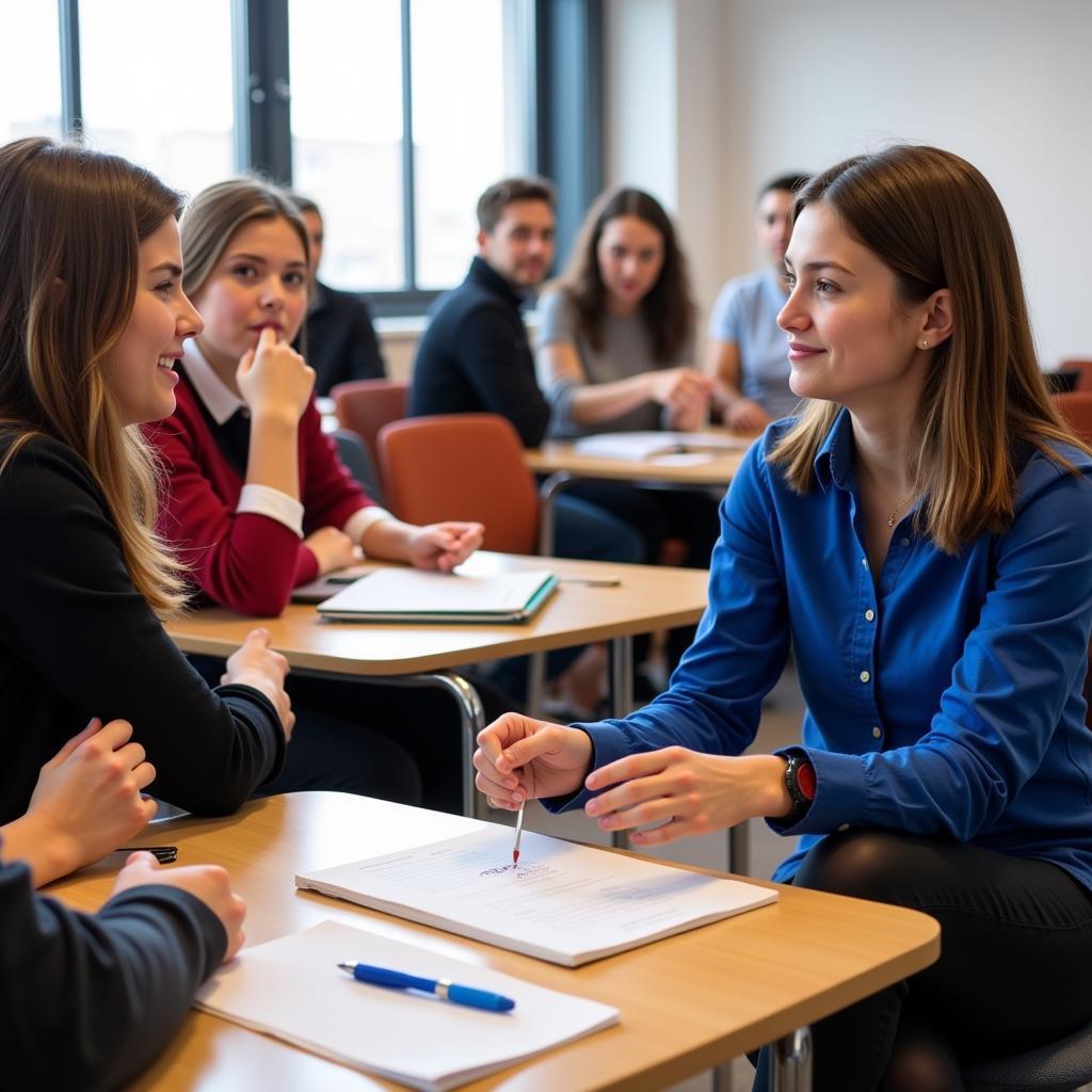 Học viên đang học tiếng Pháp tại Je Parle Français